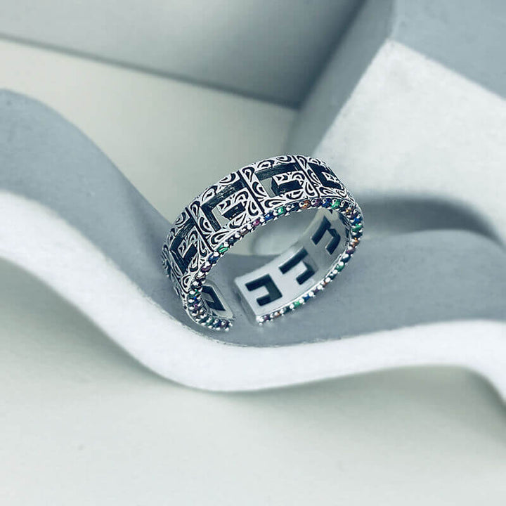 Vintage Pattern Hollow 925 Sterling Silver Ring 05 | RoyalLuster.com
