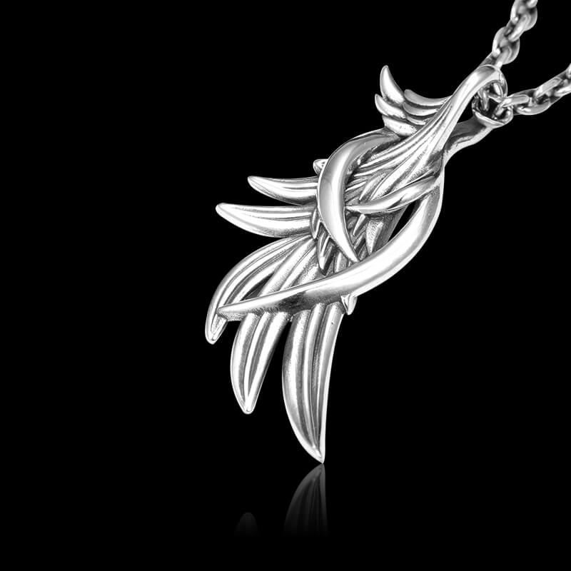 Vintage Personalized Feather 925 Sterling Silver Pendant 04 | RoyalLuster.com