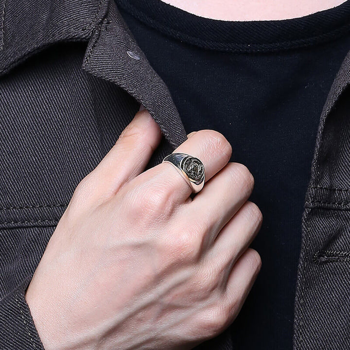 Vintage Praying Hands 925 Sterling Silver Open Ring 05 | RoyalLuster.com