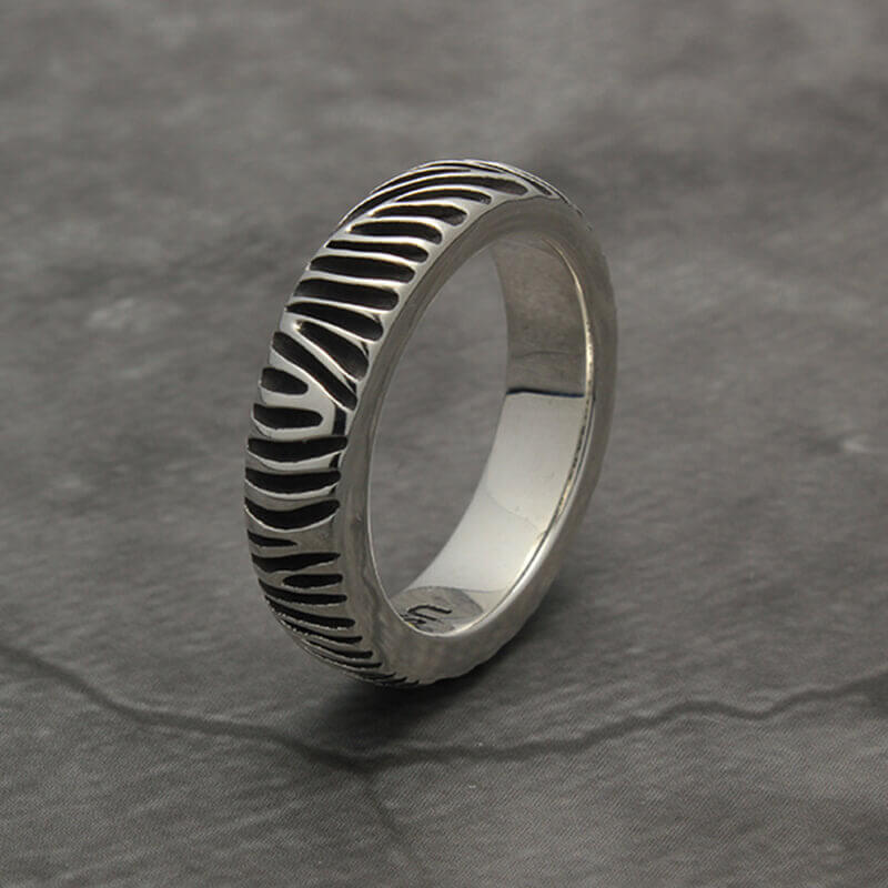 Vintage Ripple 925 Sterling Silver Ring 03 | RoyalLuster.com