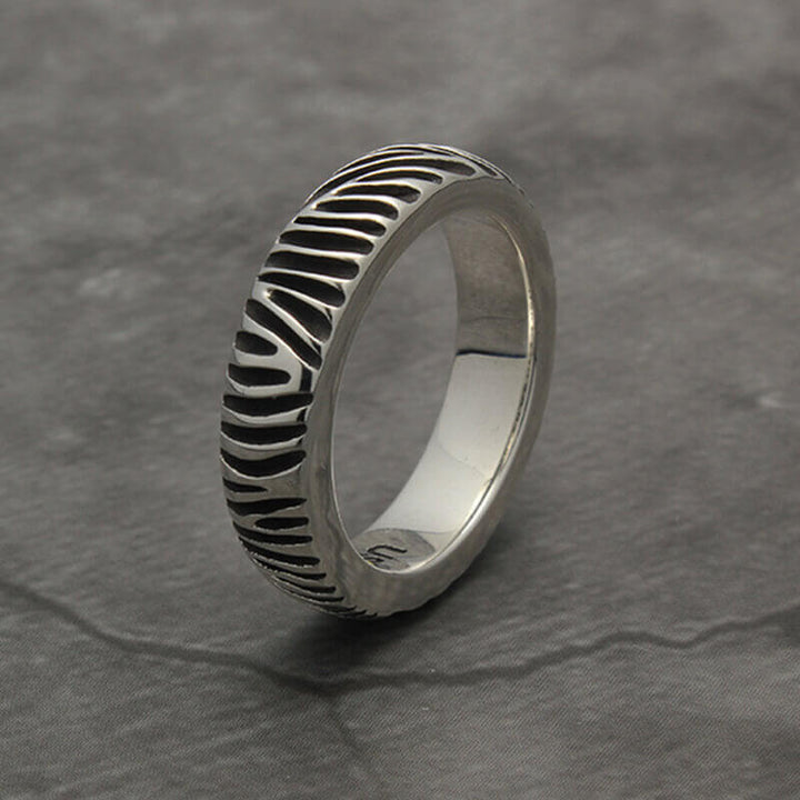 Vintage Ripple 925 Sterling Silver Ring 03 | RoyalLuster.com