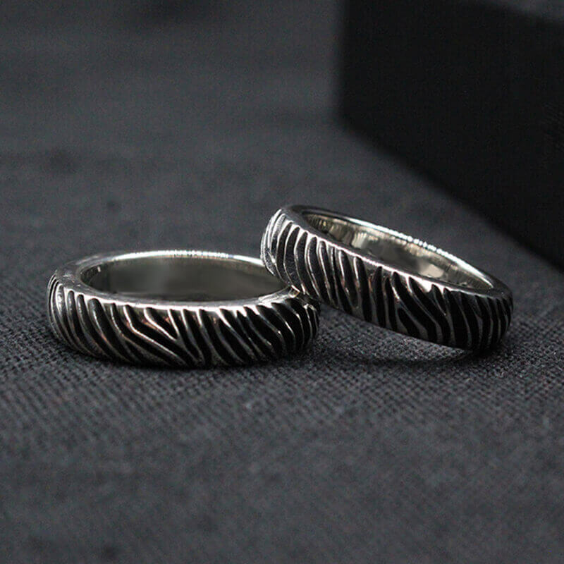 Vintage Ripple 925 Sterling Silver Ring 04 | RoyalLuster.com
