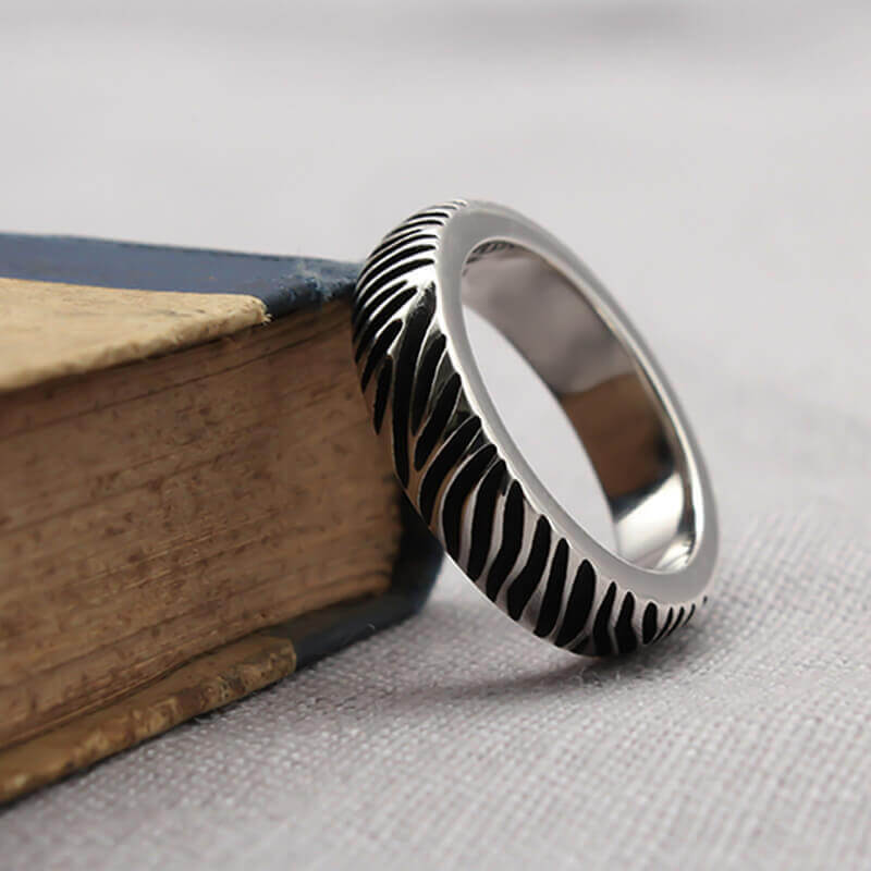 Vintage Ripple 925 Sterling Silver Ring