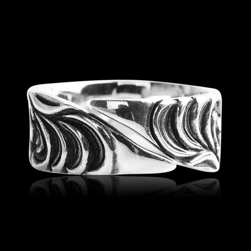 Vintage Sakura 925 Sterling Silver Open Ring 05 | RoyalLuster.com