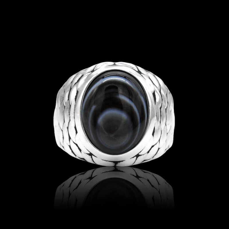 Vintage Scale Gemstone 925 Sterling Silver Ring 04 | RoyalLuster.com