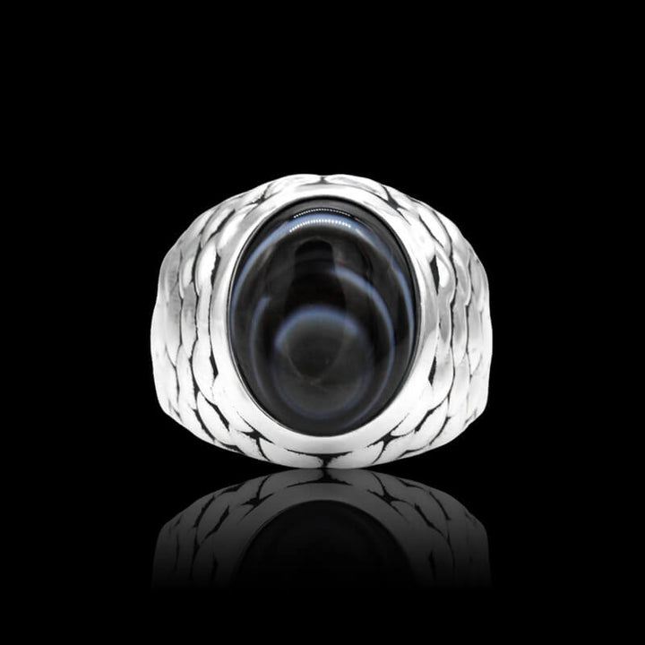 Vintage Scale Gemstone 925 Sterling Silver Ring 04 | RoyalLuster.com