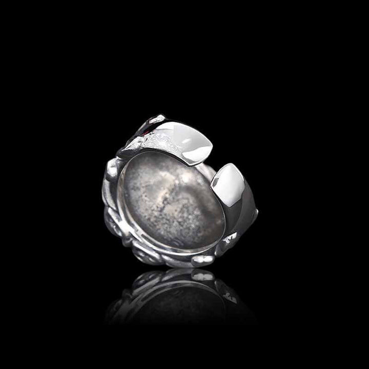 Vintage Textured Cross 925 Sterling Silver Wide Ring