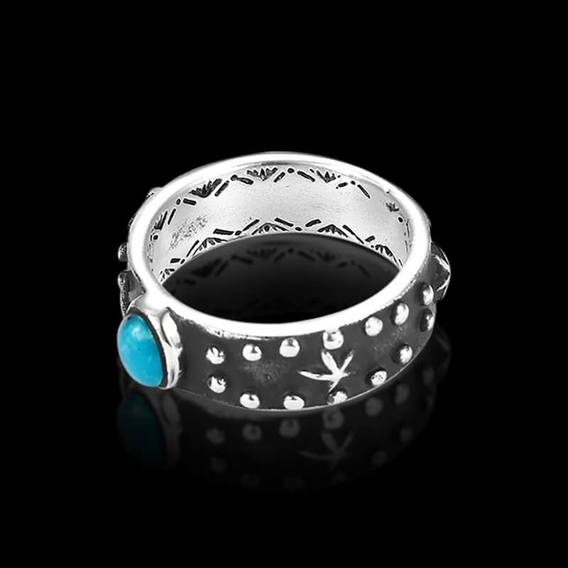 Vintage Turquoise Starfish 925 Sterling Silver Ring 05 | RoyalLuster.com