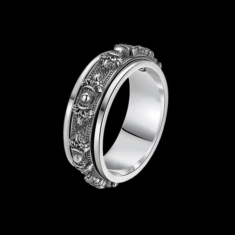 Vintage Vajra 925 Sterling Silver Spinner Ring 01 | RoyalLuster.com