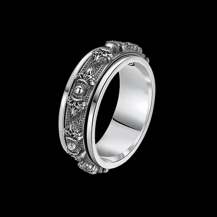 Vintage Vajra 925 Sterling Silver Spinner Ring 01 | RoyalLuster.com