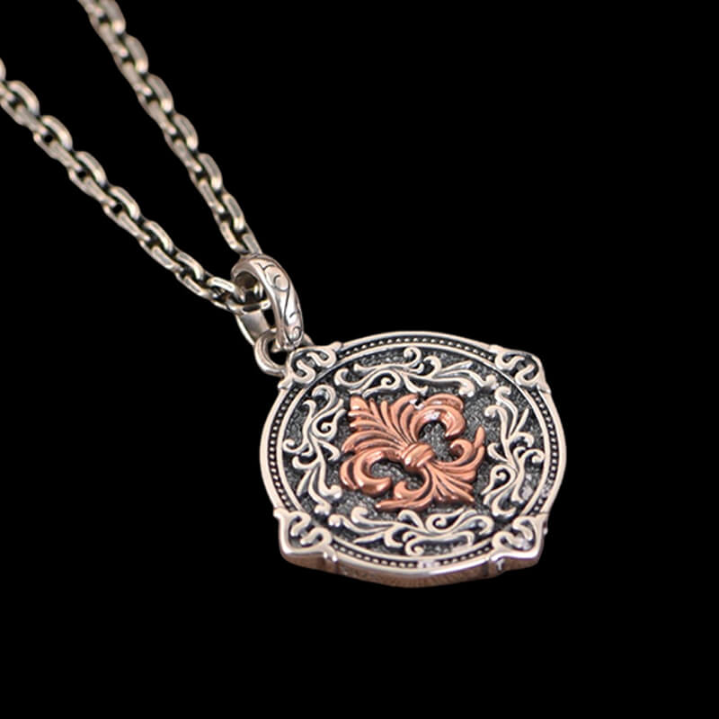 Vintage Vine Praying Hands 925 Sterling Silver Pendant 02 | RoyalLuster.com