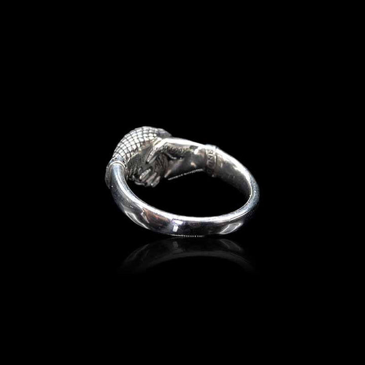Vintage Viper 925 Sterling Silver Biker Ring 03 | RoyalLuster.com