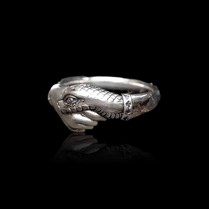 Vintage Viper 925 Sterling Silver Biker Ring