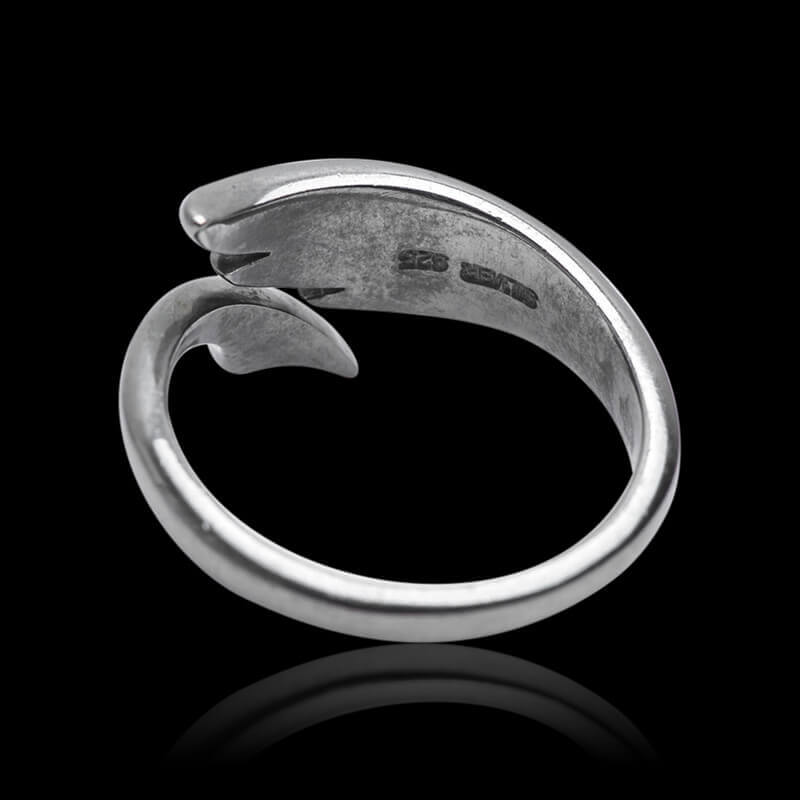 Vintage Wings 925 Sterling Silver Open Ring 04 | RoyalLuster.com