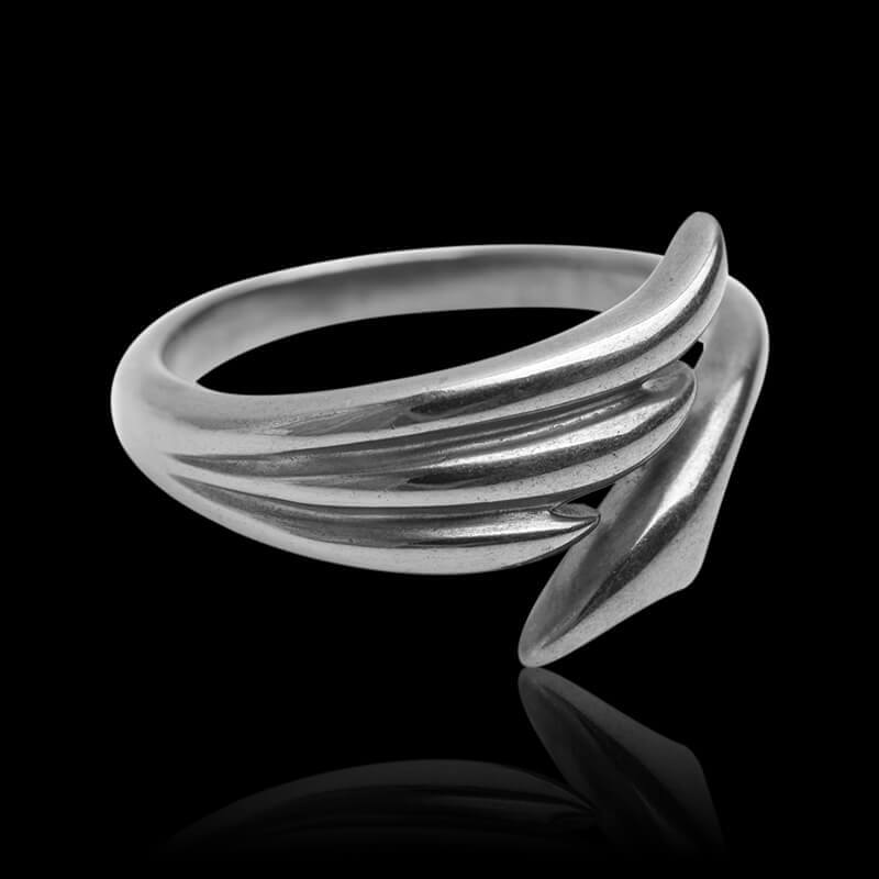 Vintage Wings 925 Sterling Silver Open Ring 05 | RoyalLuster.com