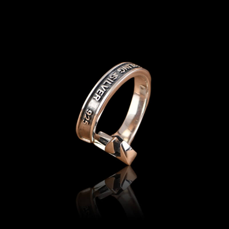 Vintage Wrench Shaped 925 Sterling Silver Ring 04 | RoyalLuster.com