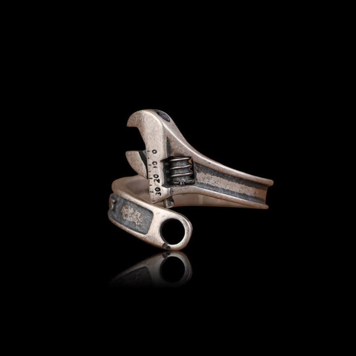 Vintage Wrench Shaped 925 Sterling Silver Ring