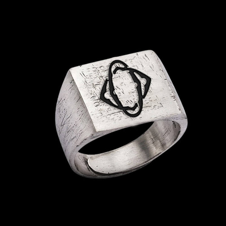 Vintage 26 Alphabet 925 Sterling Silver Ring