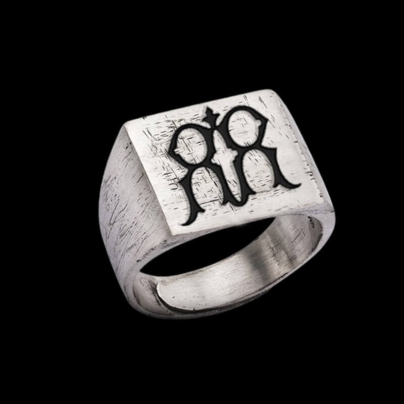 Vintage 26 Alphabet 925 Sterling Silver Ring