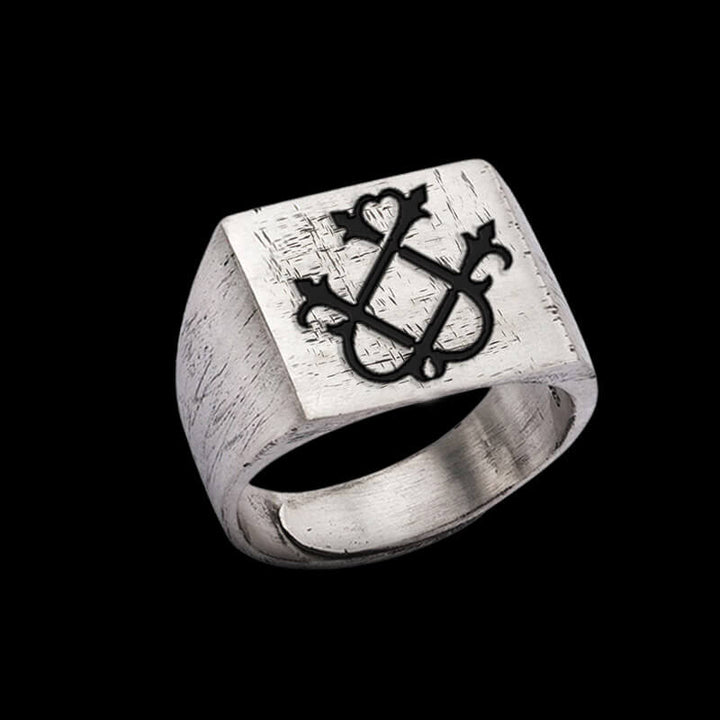 Vintage 26 Alphabet 925 Sterling Silver Ring