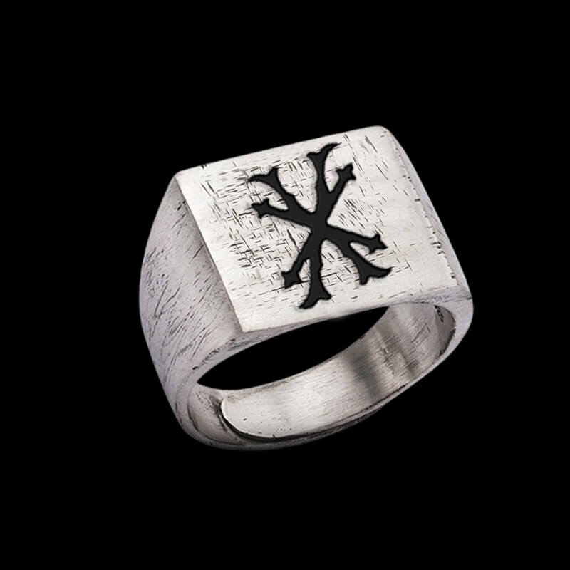 Vintage 26 Alphabet 925 Sterling Silver Ring