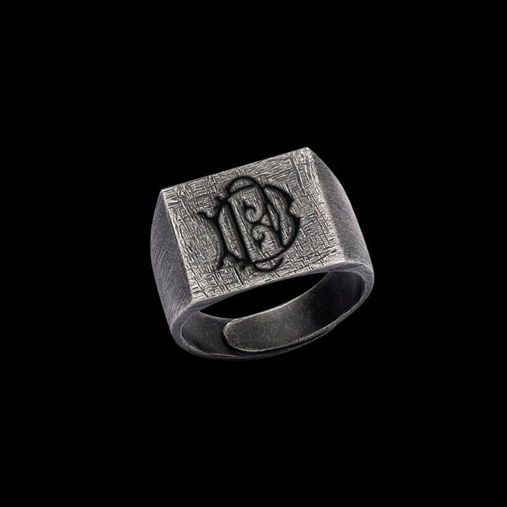 Vintage 26 Alphabet 925 Sterling Silver Ring