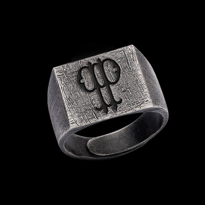 Vintage 26 Alphabet 925 Sterling Silver Ring