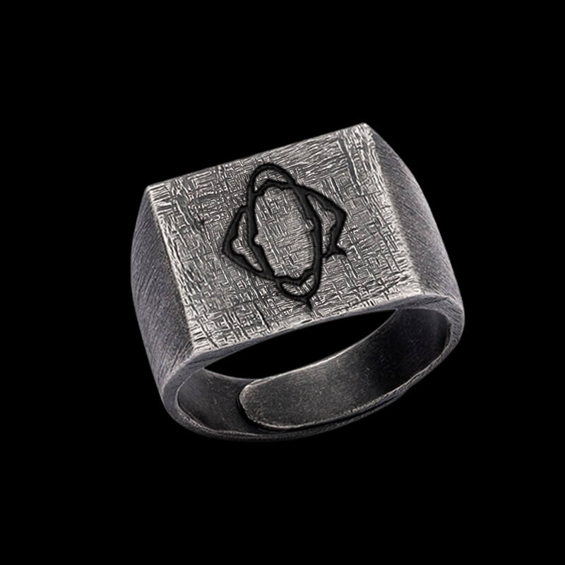 Vintage 26 Alphabet 925 Sterling Silver Ring