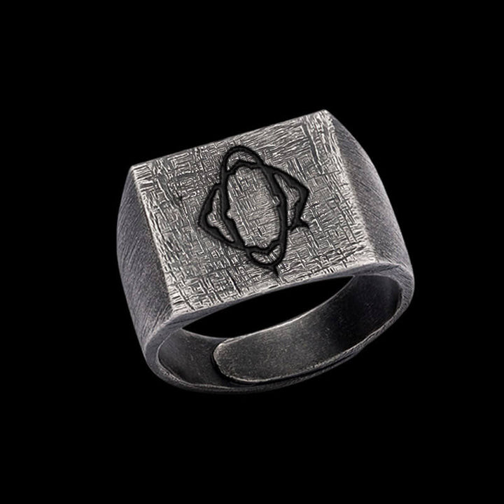 Vintage 26 Alphabet 925 Sterling Silver Ring
