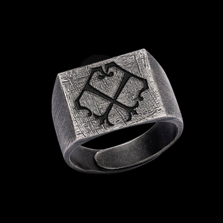 Vintage 26 Alphabet 925 Sterling Silver Ring