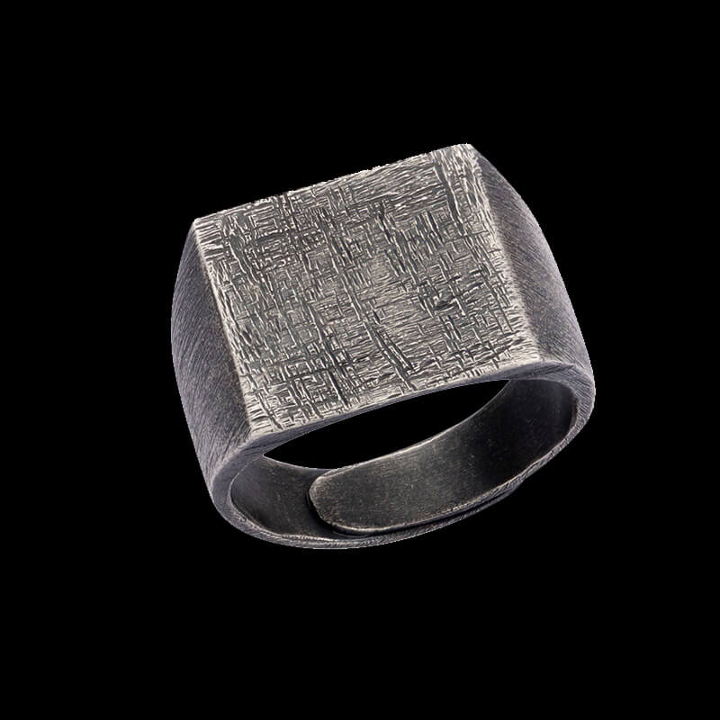 Vintage 26 Alphabet 925 Sterling Silver Ring