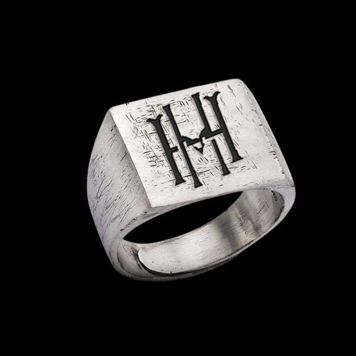 Vintage 26 Alphabet 925 Sterling Silver Ring