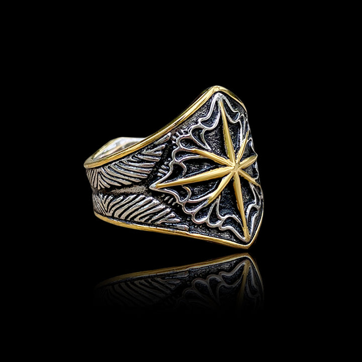 Vintage 8 Point Star 925 Sterling Silver Ring