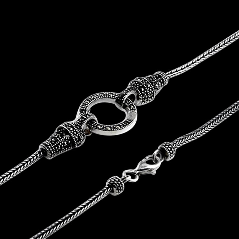 Vintage 925 Sterling Silver Foxtail Chain