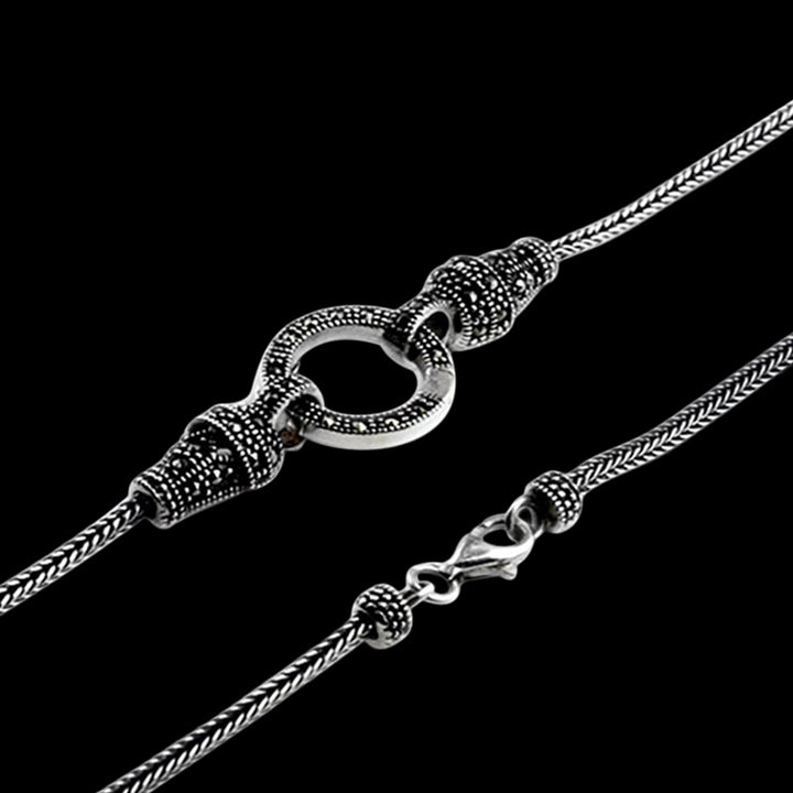 Vintage 925 Sterling Silver Foxtail Chain