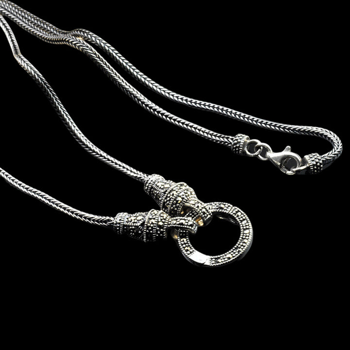 Vintage 925 Sterling Silver Foxtail Chain