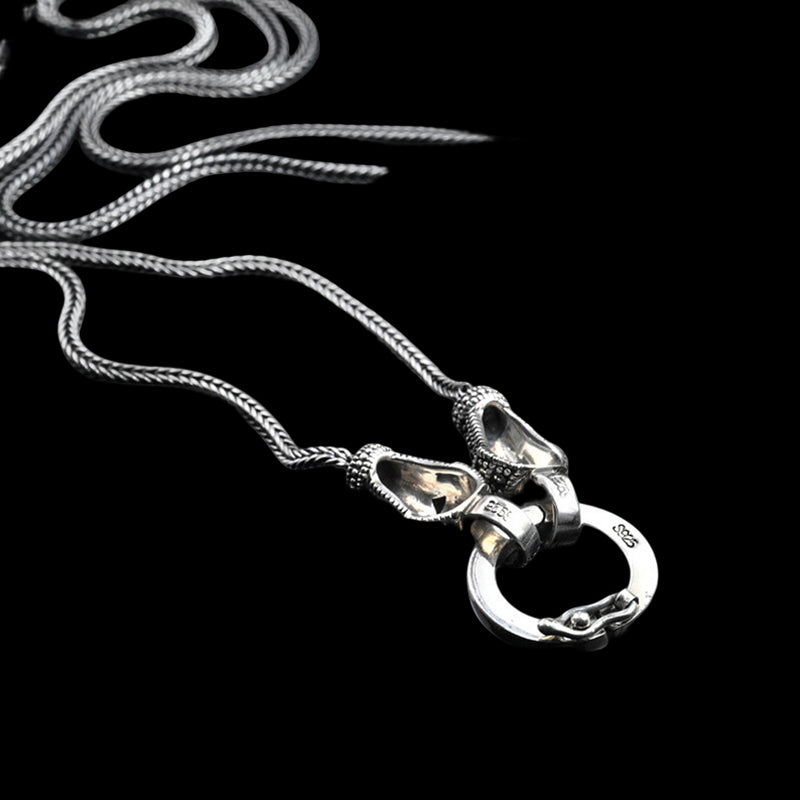 Vintage 925 Sterling Silver Foxtail Chain