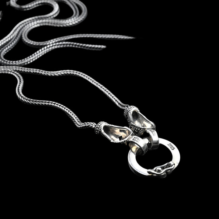 Vintage 925 Sterling Silver Foxtail Chain
