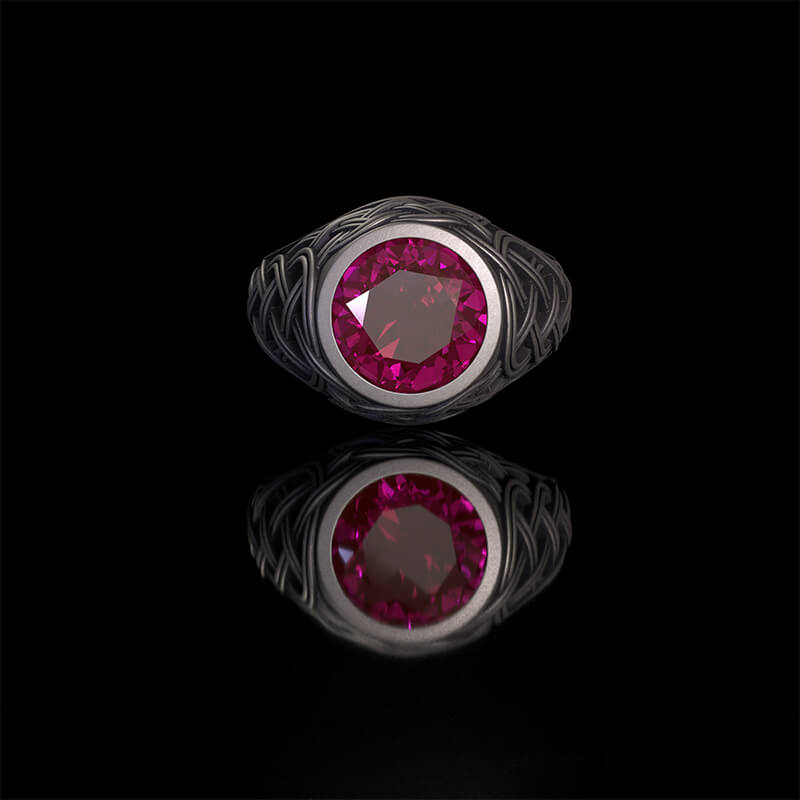 Vintage Celtic Knot Gemstone Sterling Silver Ring | RoyalLuster.com