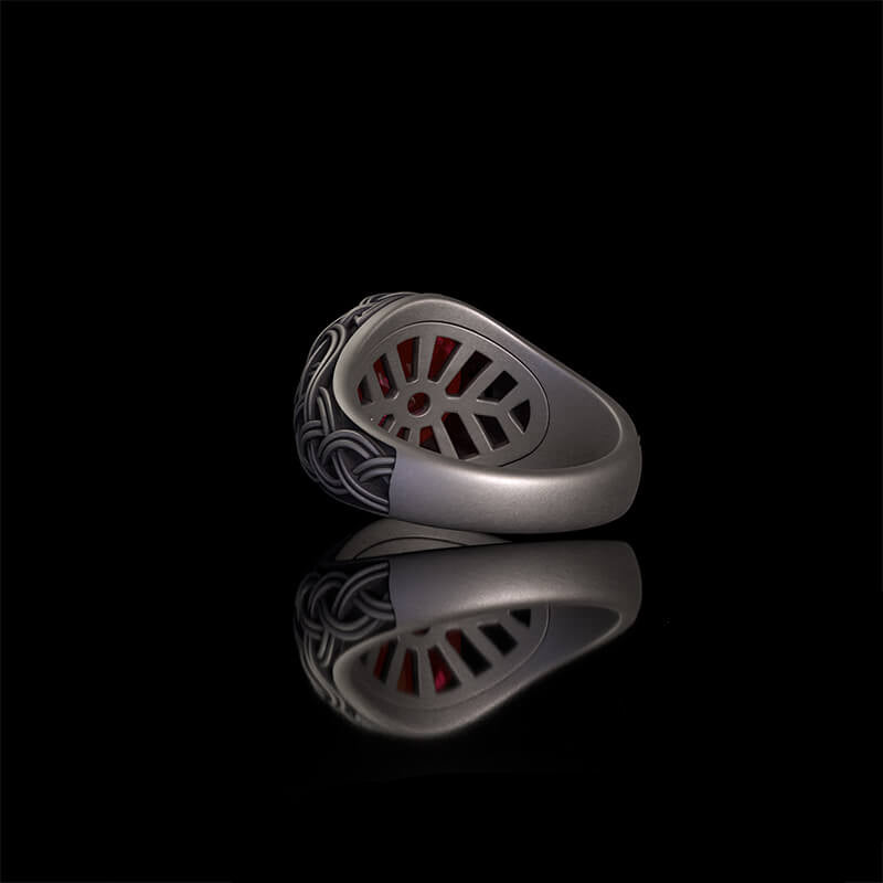 Vintage Celtic Knot Gemstone Sterling Silver Ring | RoyalLuster.com