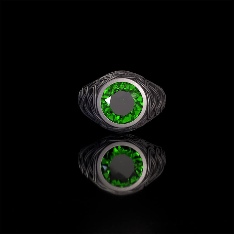 Vintage Celtic Knot Gemstone Sterling Silver Ring | RoyalLuster.com