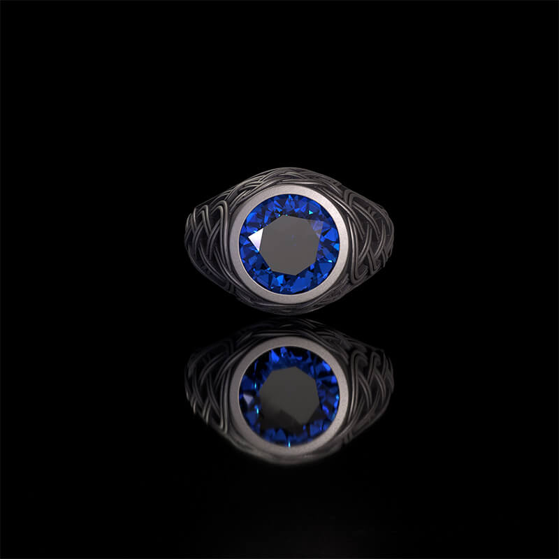 Vintage Celtic Knot Gemstone Sterling Silver Ring | RoyalLuster.com