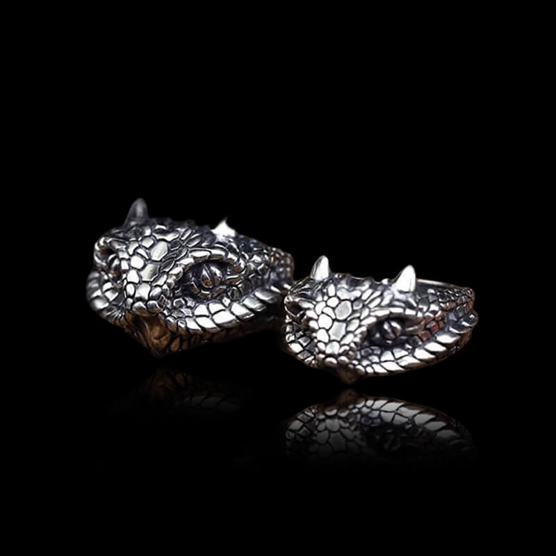 Vintage Cerastes 925 Sterling Silver Animal Ring