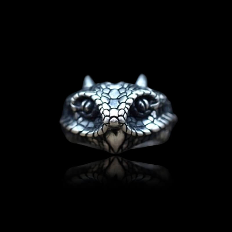 Vintage Cerastes 925 Sterling Silver Animal Ring
