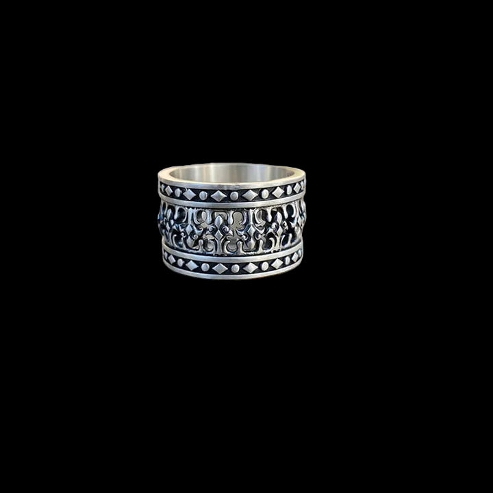 Vintage Crown Design Sterling Silver Ring | RoyalLuster.com