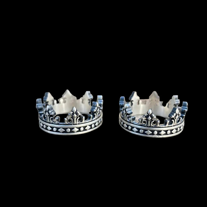Vintage Crown Design Sterling Silver Ring | RoyalLuster.com