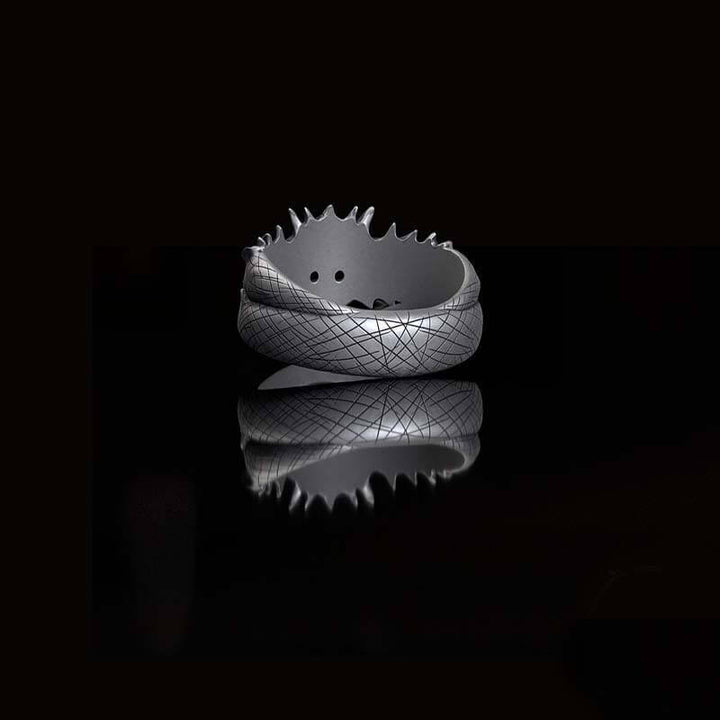 Vintage Domineering Dragon Head Sterling Silver Ring | RoyalLuster.com