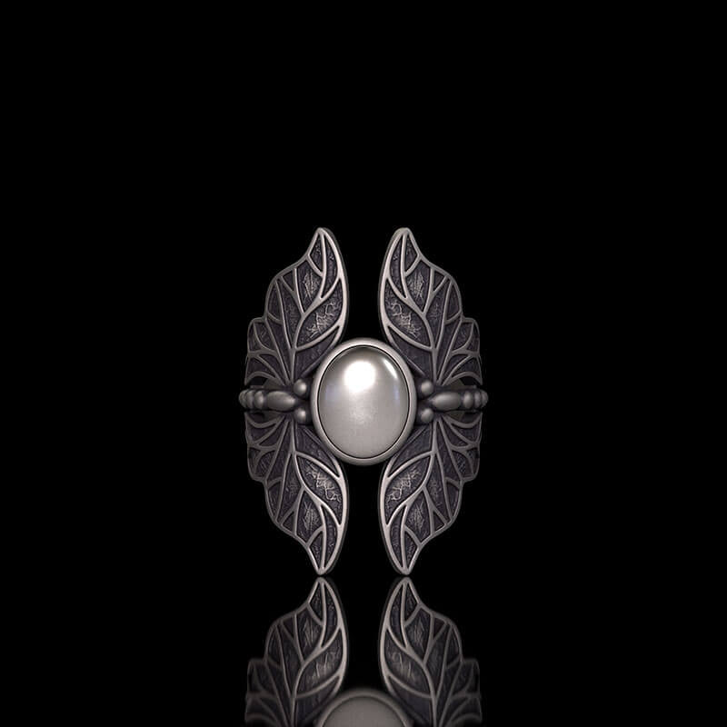 Vintage Double Butterfly Gem Sterling Silver Ring 02 | RoyalLuster.com