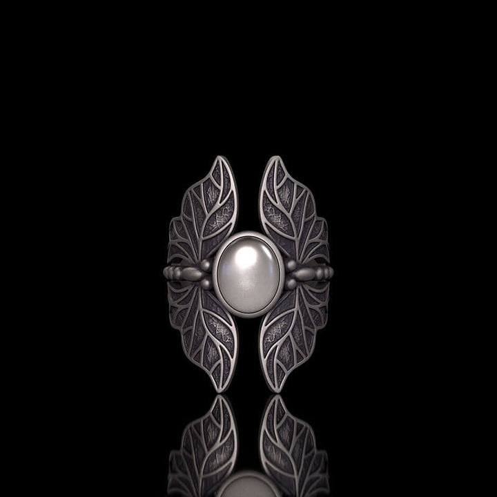 Vintage Double Butterfly Gem Sterling Silver Ring 02 | RoyalLuster.com