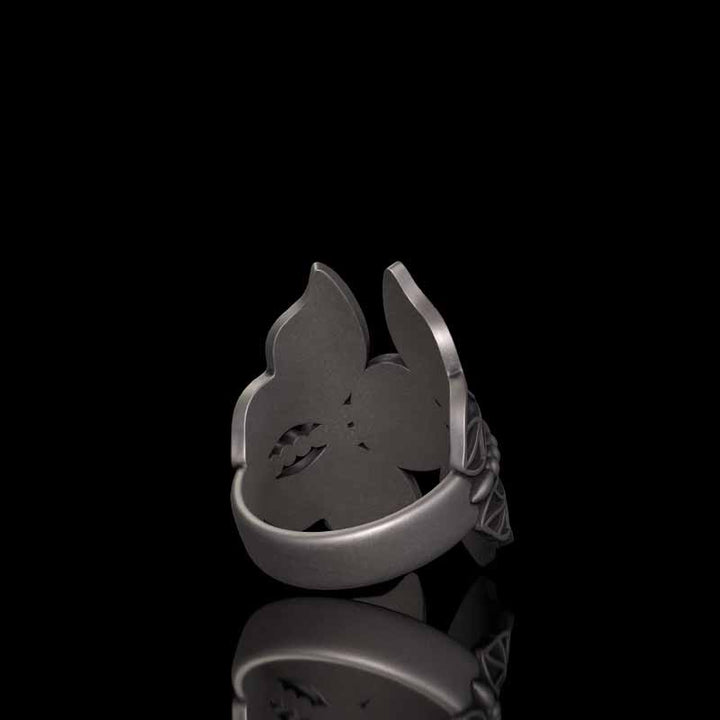 Vintage Double Butterfly Gem Sterling Silver Ring